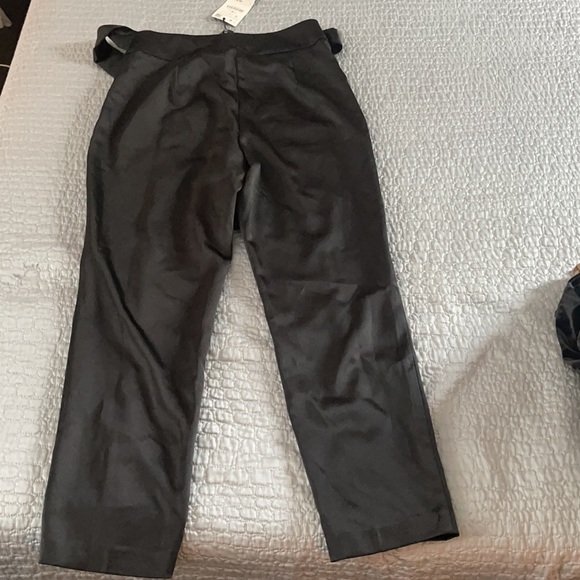 New black silk high rise pants - Picture 2 of 3